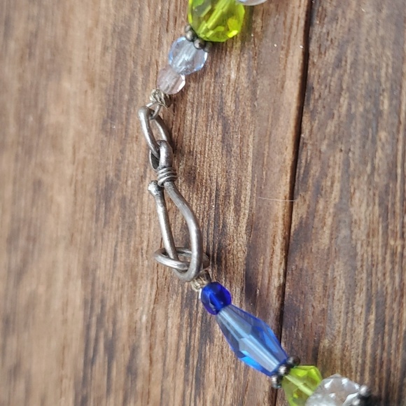 Swarovski crystal globe colorful fairy beaded bracelet sterling closure B1928 - Picture 3 of 4